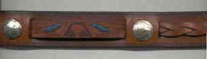 Hand Carved Leather Belt With Buffalo Nickel Conchos