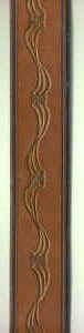 Tan Tooled Leather Belt Wave Design