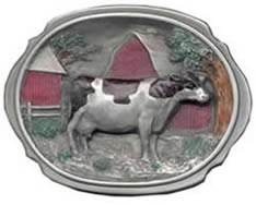 Dairy Cow and Barn buckle