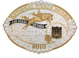 2010 Hesston NFR Buckle, Gold and silver