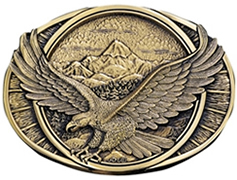 60791C Brass Eagle with Mountains