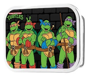 Teenage Mutant Ninja Turtles buckle 4 turtles standing