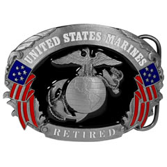 Marines Retired Buckle in color