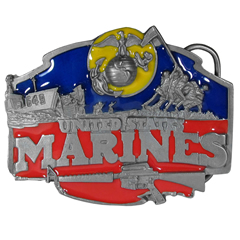 Marines buckle in color with emblem on top